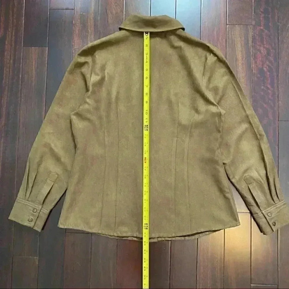 Urban Cotton Western Shirt Faux Suede Long Sleeve Button Front Brown Large - Picture 12 of 16